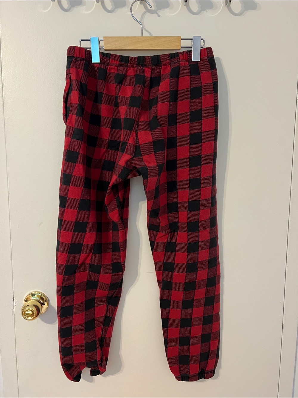 Roots Red and Black Buffalo Plaid Track Joggers - Picture 3 of 3